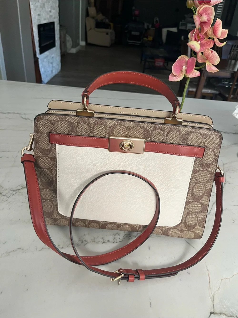 Coach Lane Carriall Top Handle Satchel Large